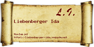 Liebenberger Ida névjegykártya